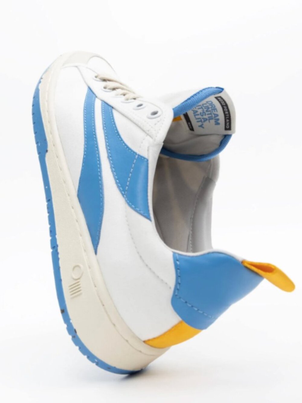 Oncept Portland Blue Leather Sneakers Worn Once Like New White Sz 7 - Picture 7 of 7